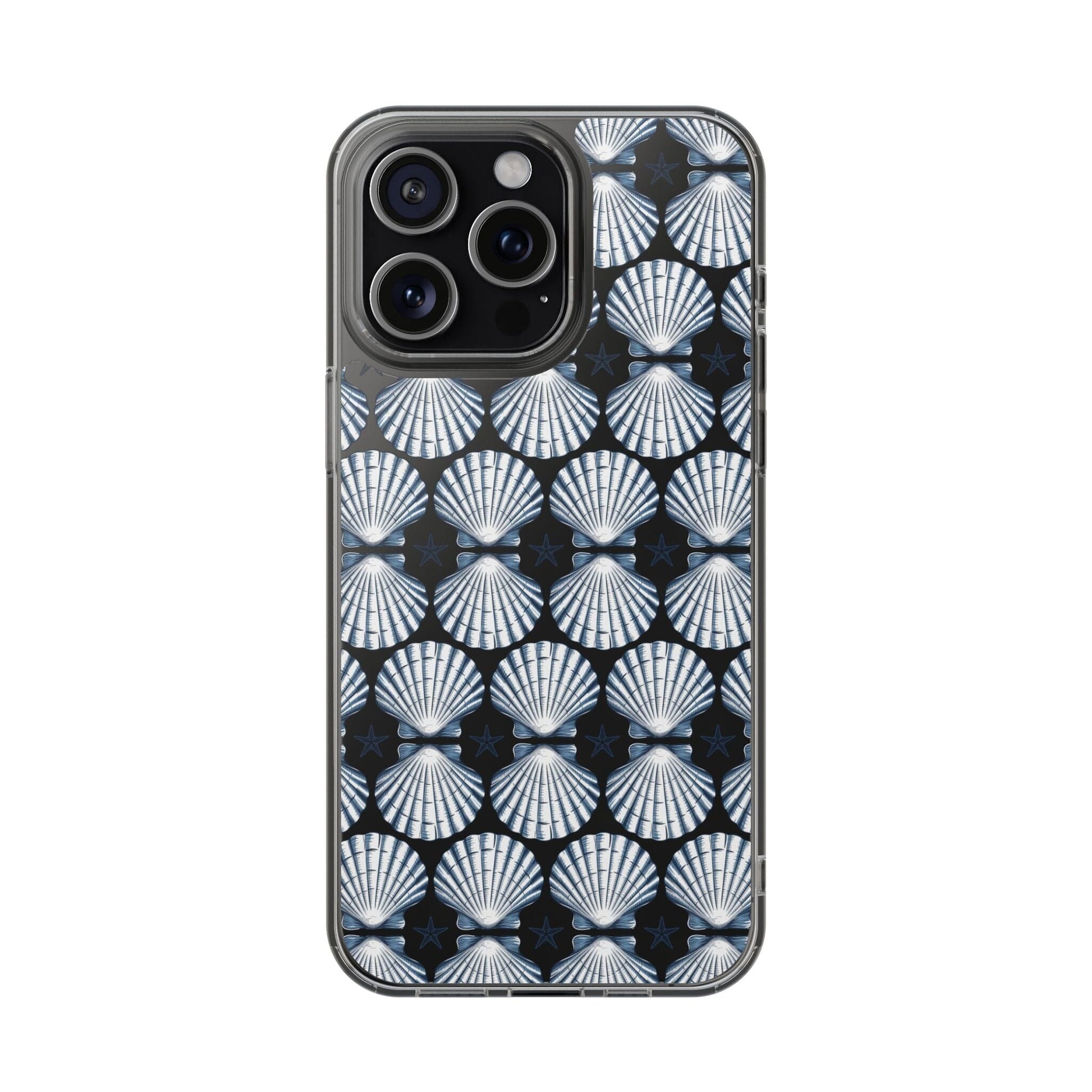 Meet Me At The Beach, iPhone 16 Clear Phone Case, Summer Vibes Seashell Phone Cases, iPhone 16 Pro, iPhone 15 Plus, 14 Pro, Samsung Galaxy Phone Case Printify iPhone 15 Pro Max Without gift packaging 