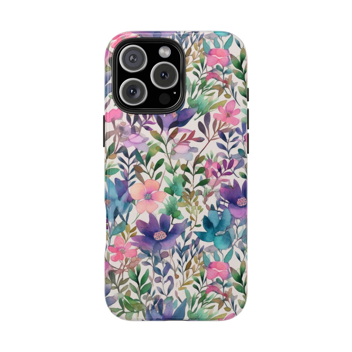 Petite Watercolor Flowers Tough Phone Case • Designed to fit Most iPhone and Samsung Phones Phone Case Printify iPhone 16 Pro Max 