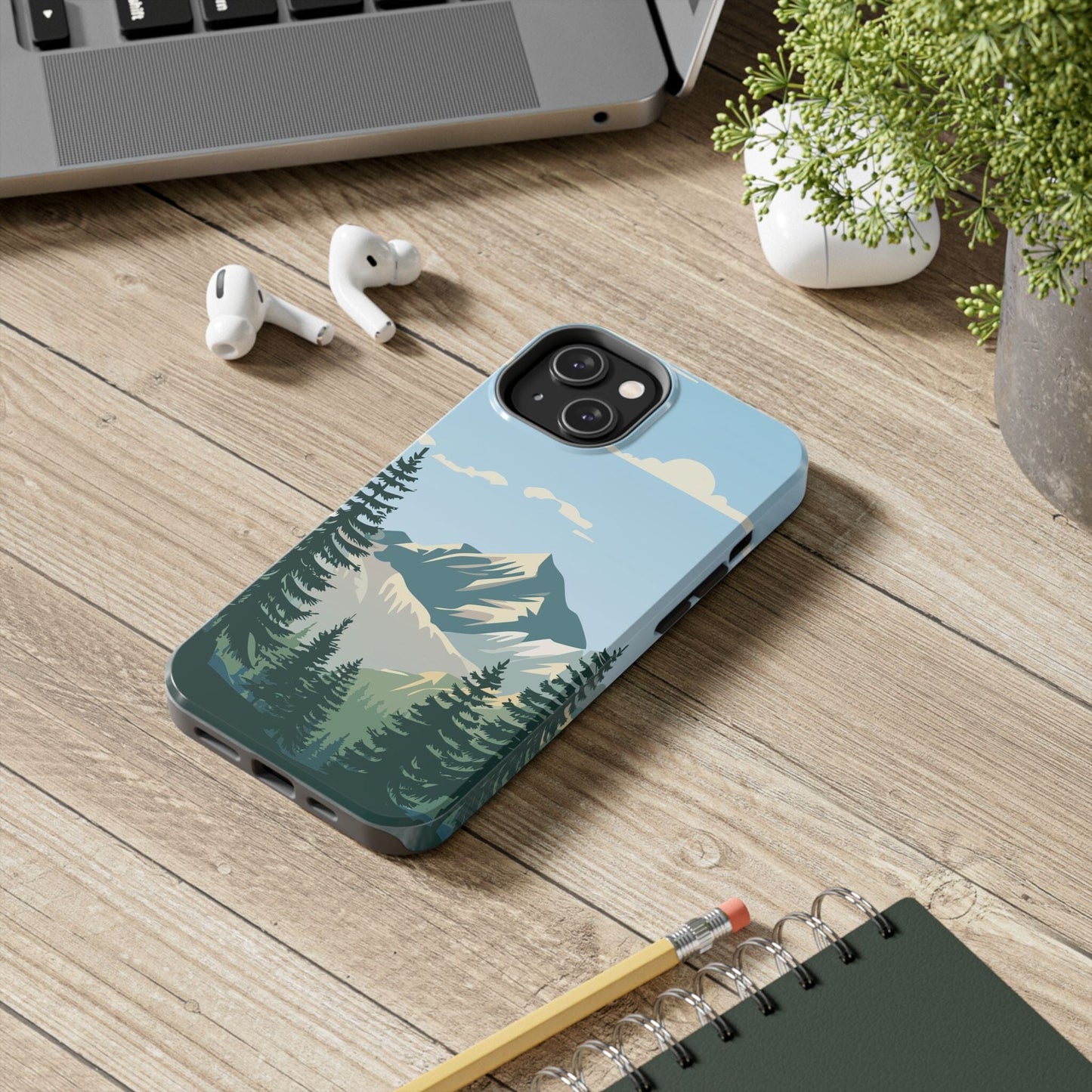 Tough Phone Cases • The Mountains Are Calling Phone Cases Designed to fit iPhone and Samsung Phone Case Printify iPhone 14 