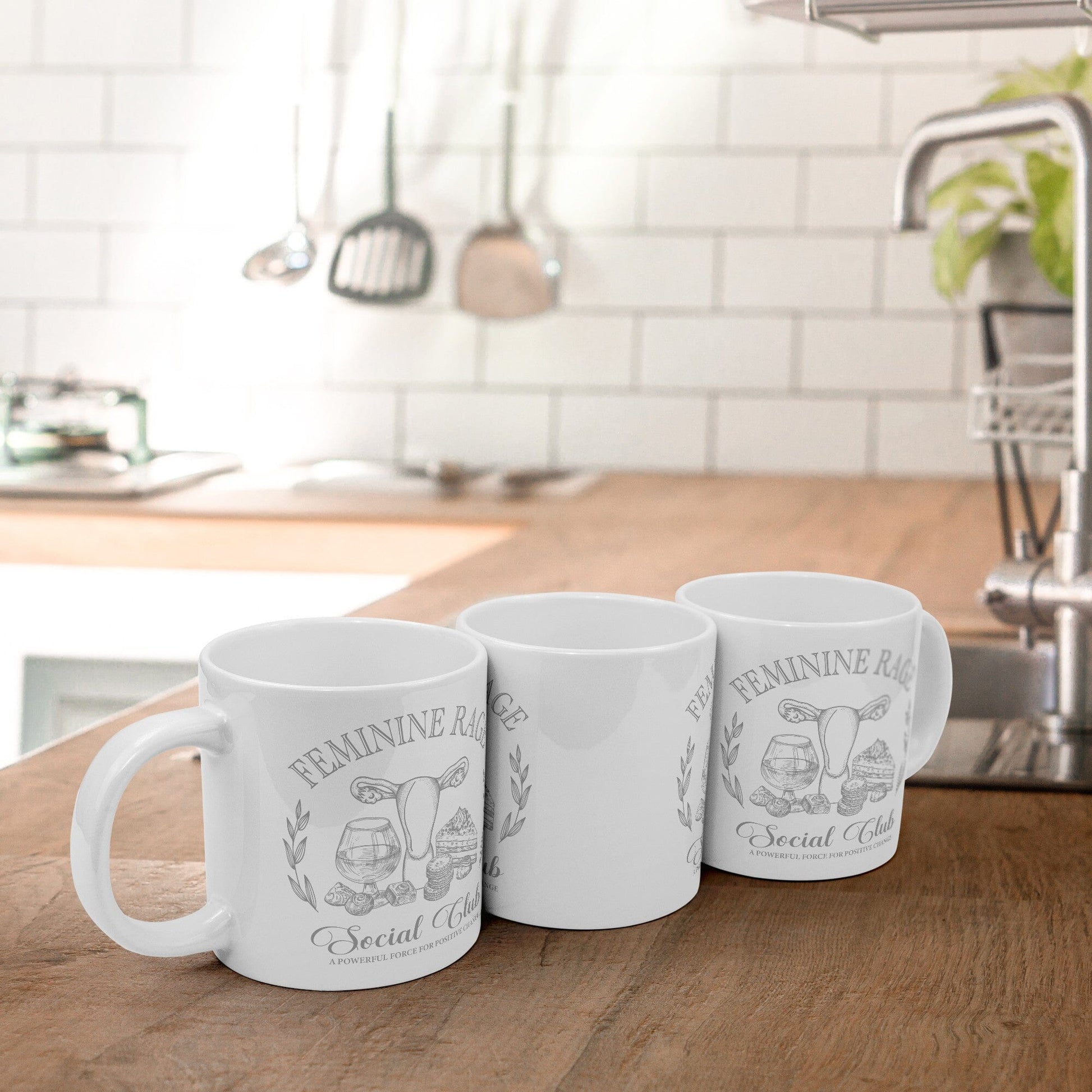 Feminist Gifts ~ Feminine Rage Coffee Mugs Coffee Mugs teelaunch 