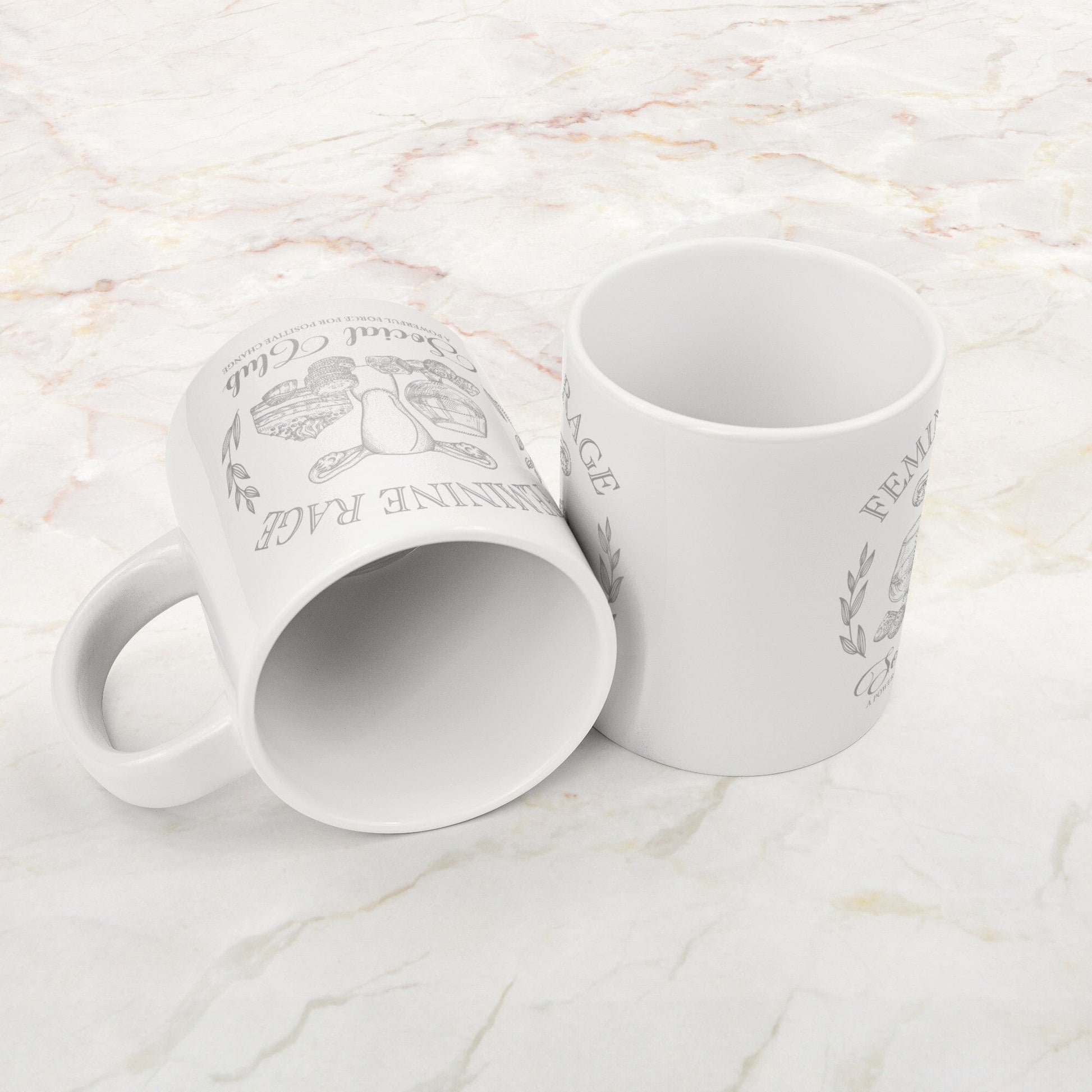 Feminist Gifts ~ Feminine Rage Coffee Mugs Coffee Mugs teelaunch 