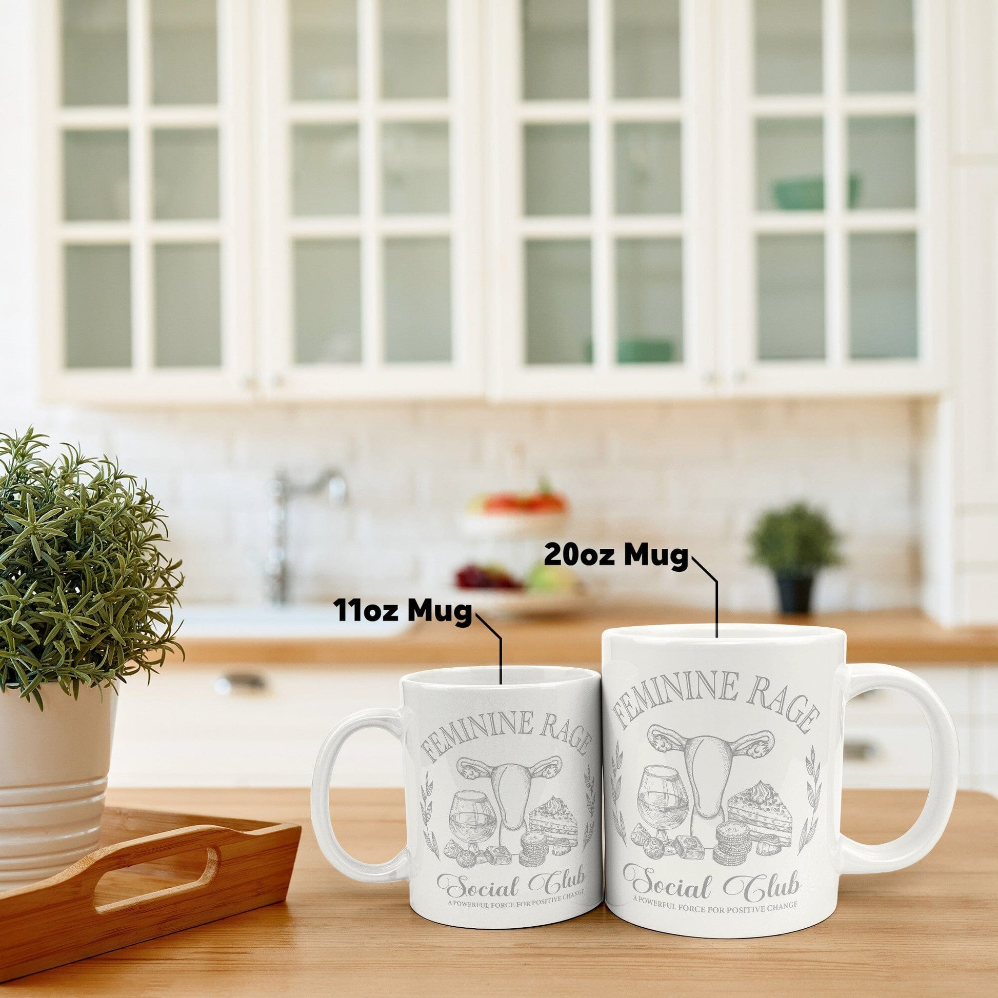 Feminist Gifts ~ Feminine Rage Coffee Mugs Coffee Mugs teelaunch 11 oz 