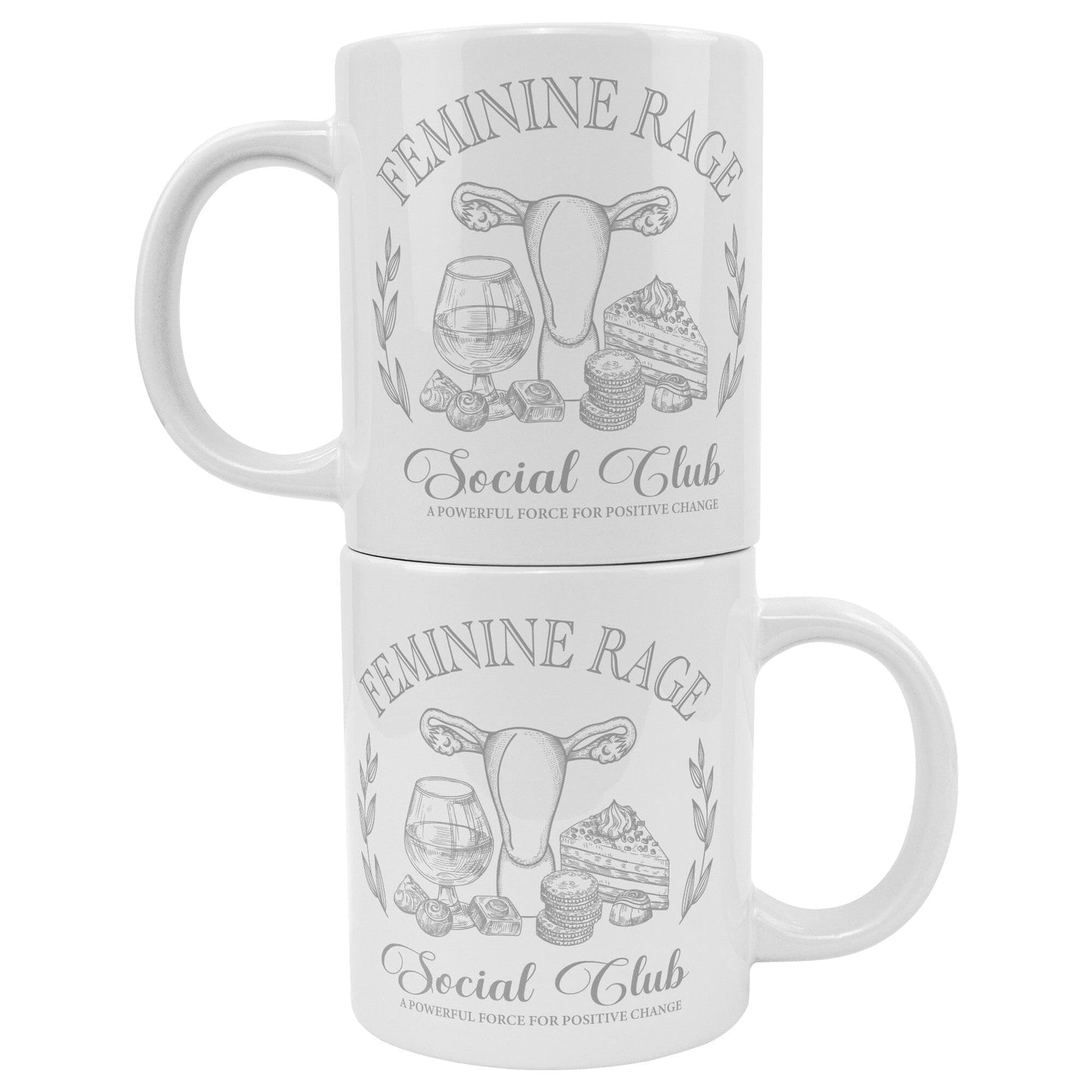 Feminist Gifts ~ Feminine Rage Coffee Mugs Coffee Mugs teelaunch 