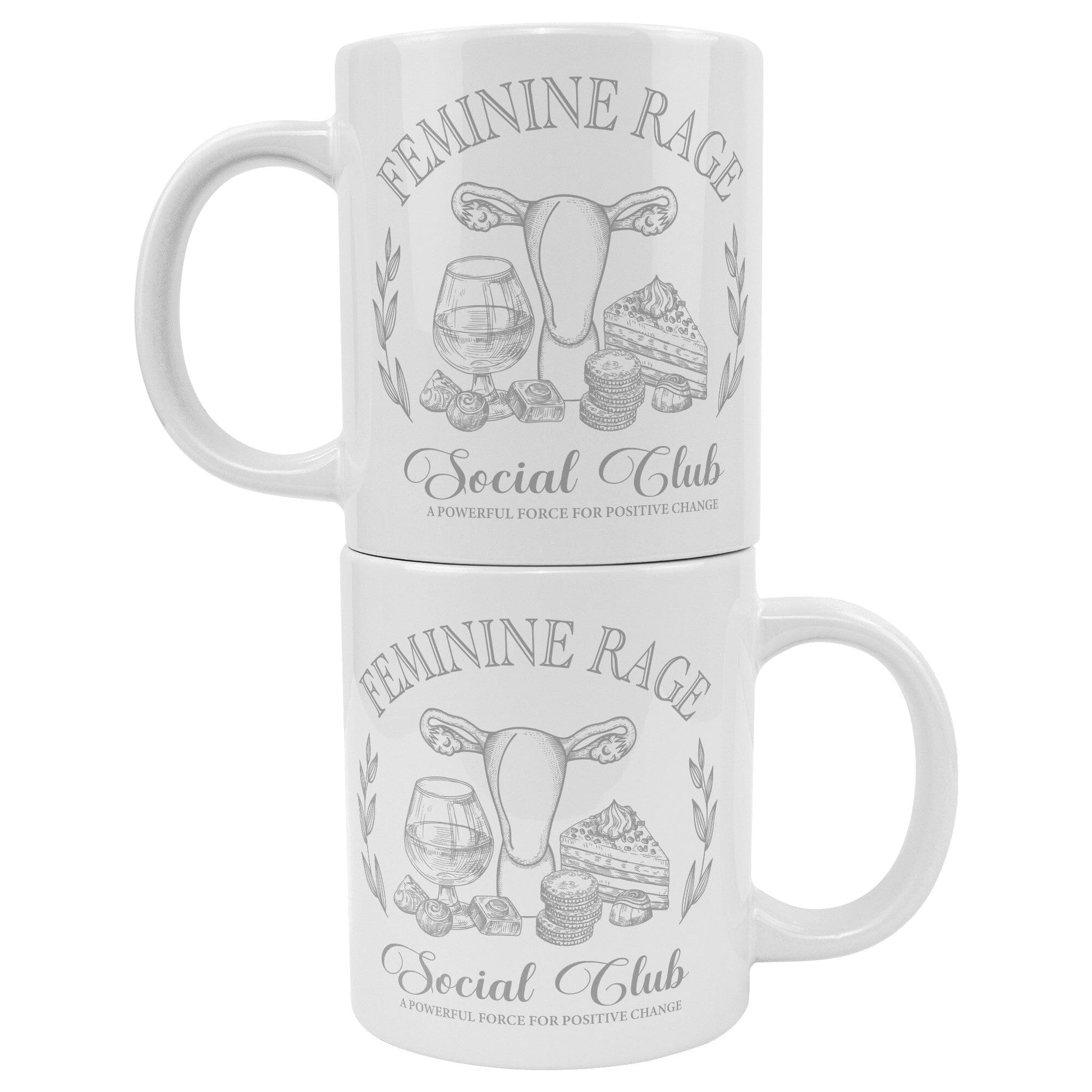Feminist Gifts ~ Feminine Rage Coffee Mugs Coffee Mugs teelaunch 