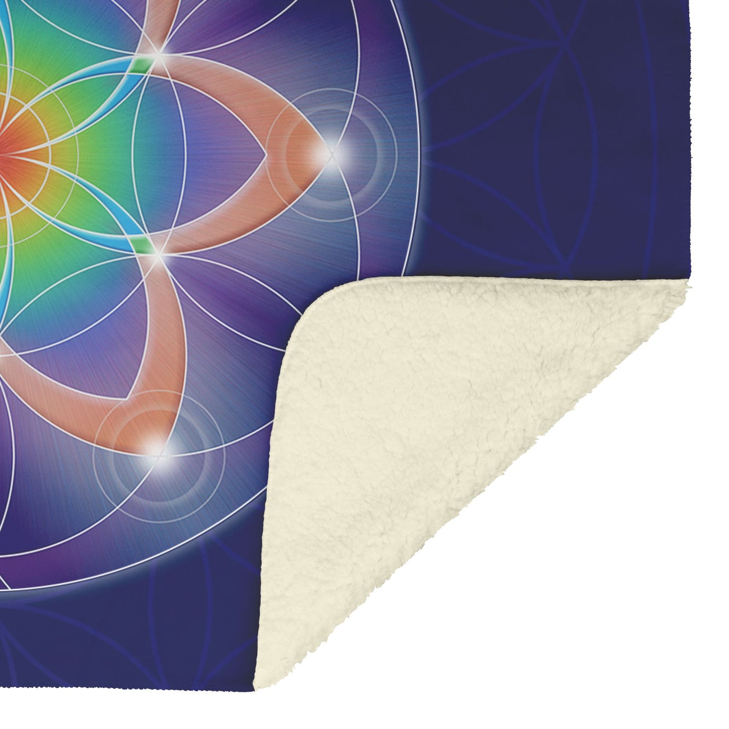 Flower of Life Fleece Blanket Blankets teelaunch 