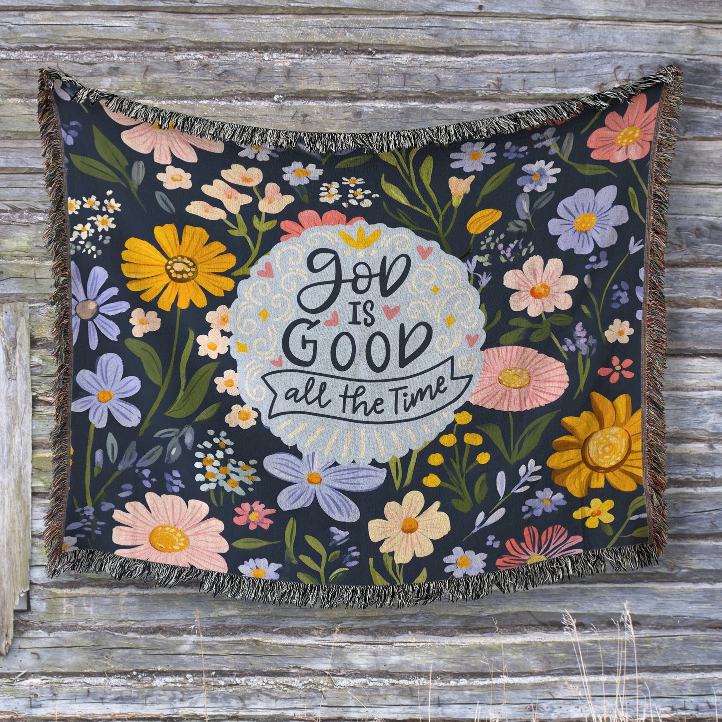 God Is Good Fleece Blanket, Couch Throw, Scripture Blanket, Boho Christian Home Decor Jesus Words Blankets teelaunch 