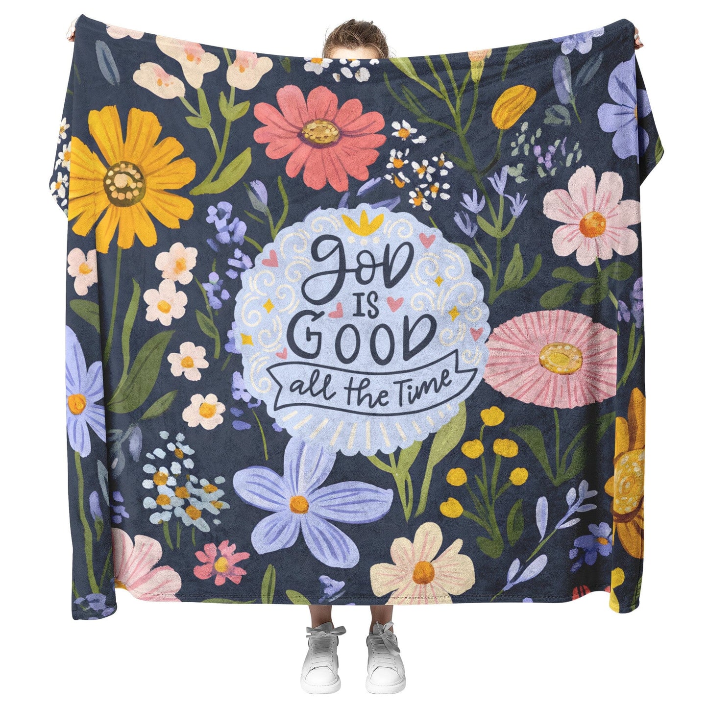 God Is Good Blanket Throw Couch, Scripture Blanket, Boho Christian Home Decor, Wall Tapestry, Fleece Blanket, Jesus Words, Jesus Wall Art Blankets teelaunch 