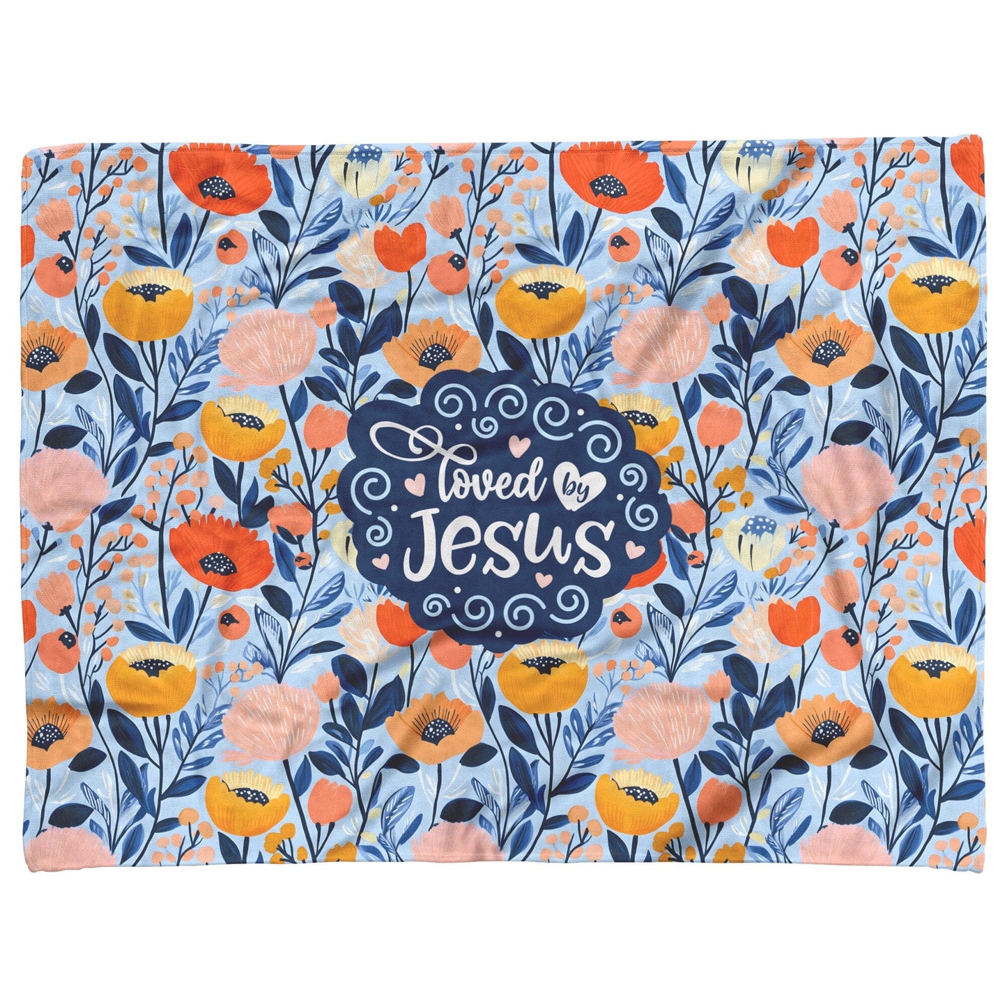 Loved By Jesus Fleece Blankets Blankets teelaunch 