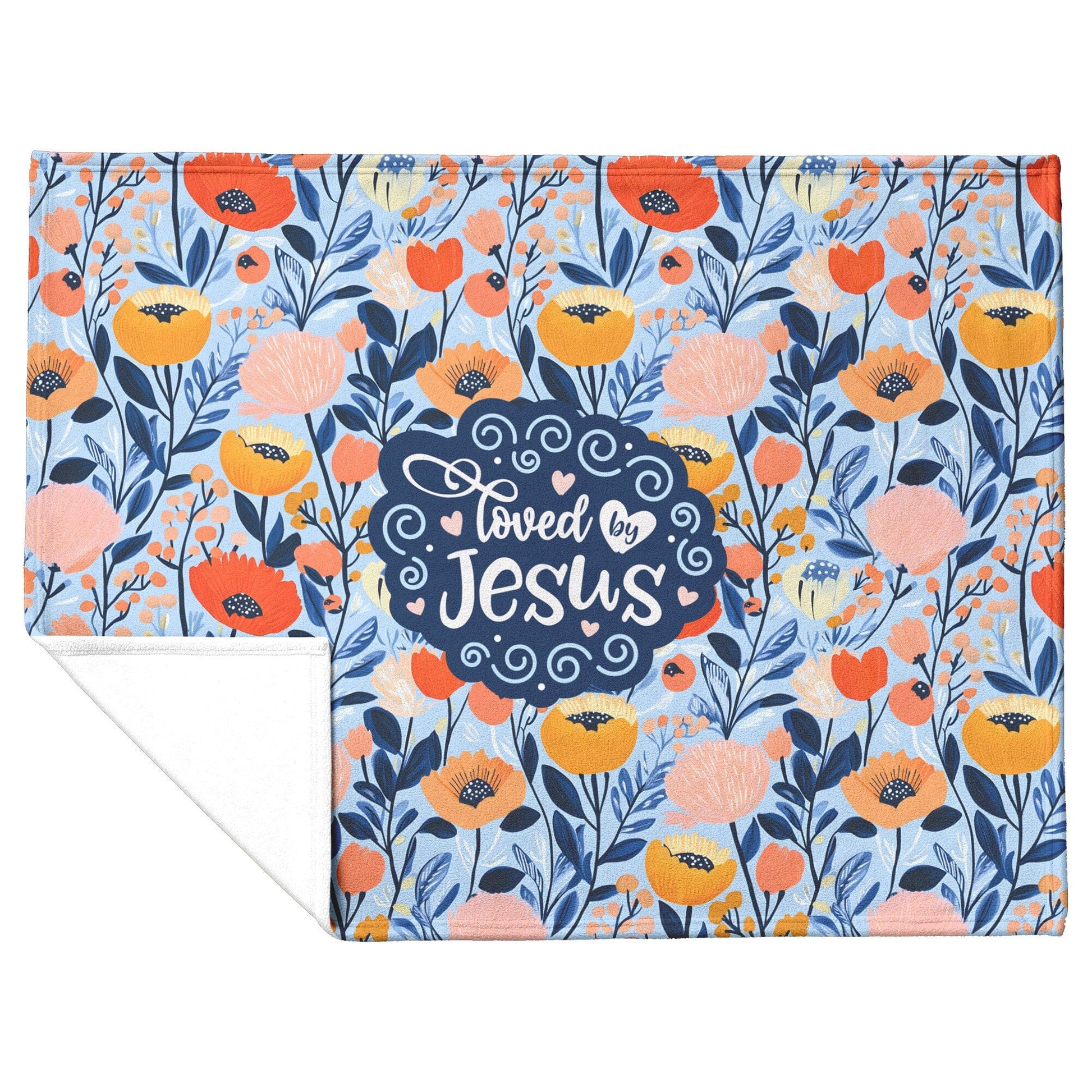 Loved By Jesus Fleece Blankets Blankets teelaunch "60 x 80" Fleece 