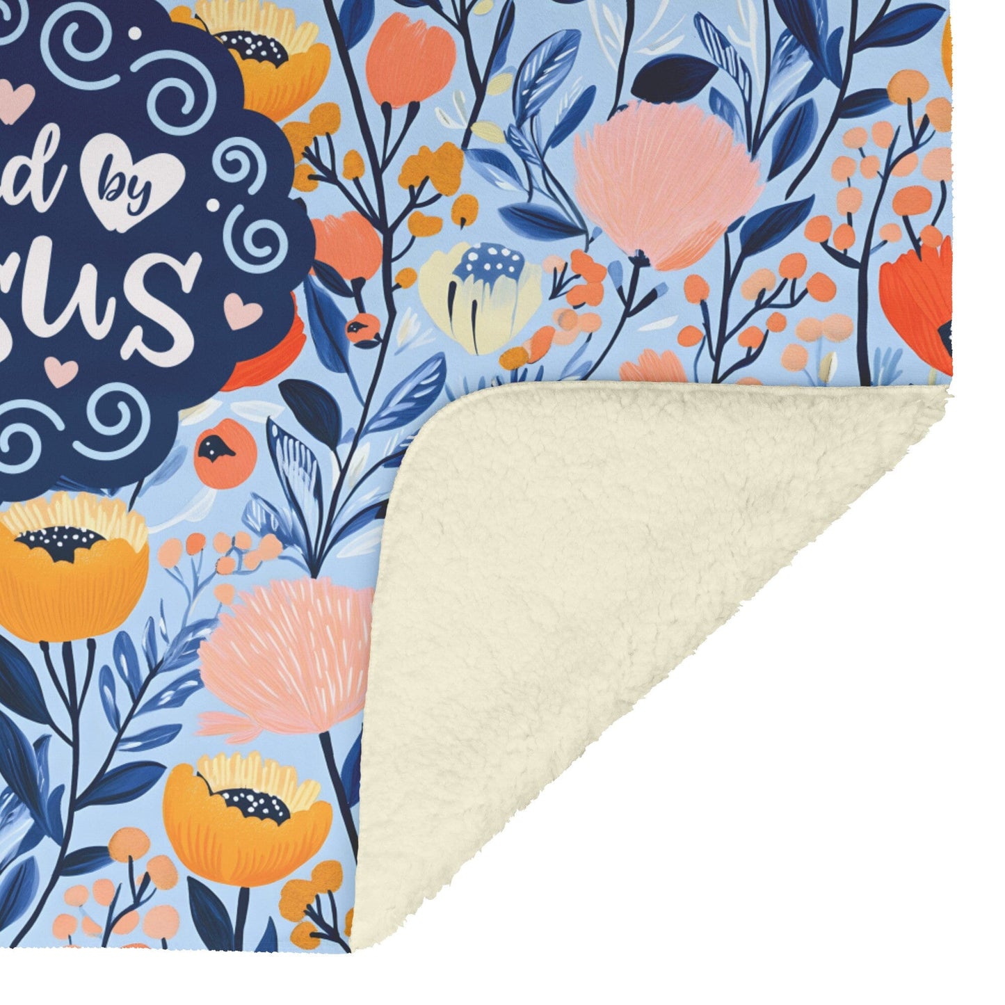 Loved By Jesus Fleece Blankets Blankets teelaunch "50 x 60" Sherpa Fleece 