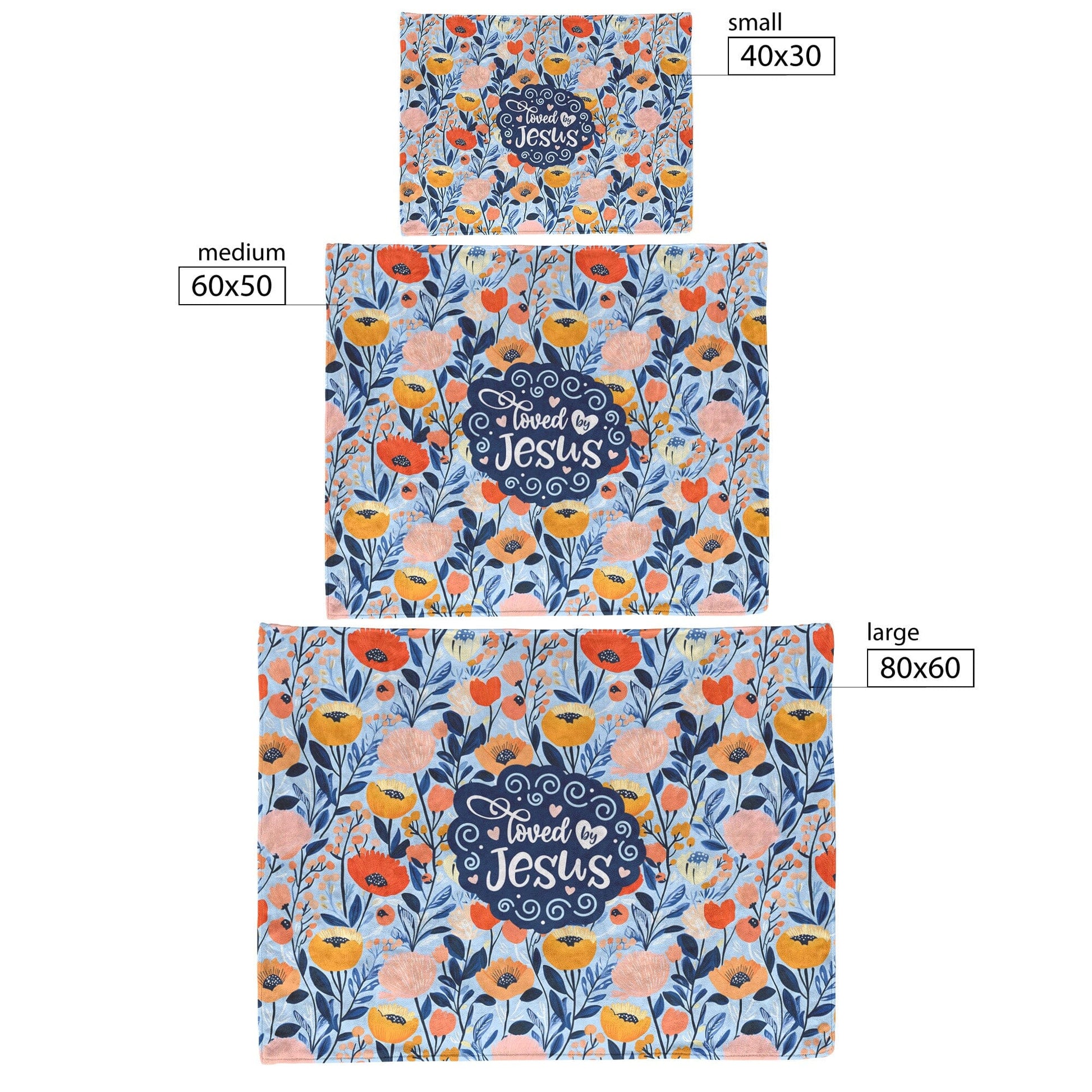 Loved By Jesus Fleece Blankets Blankets teelaunch 