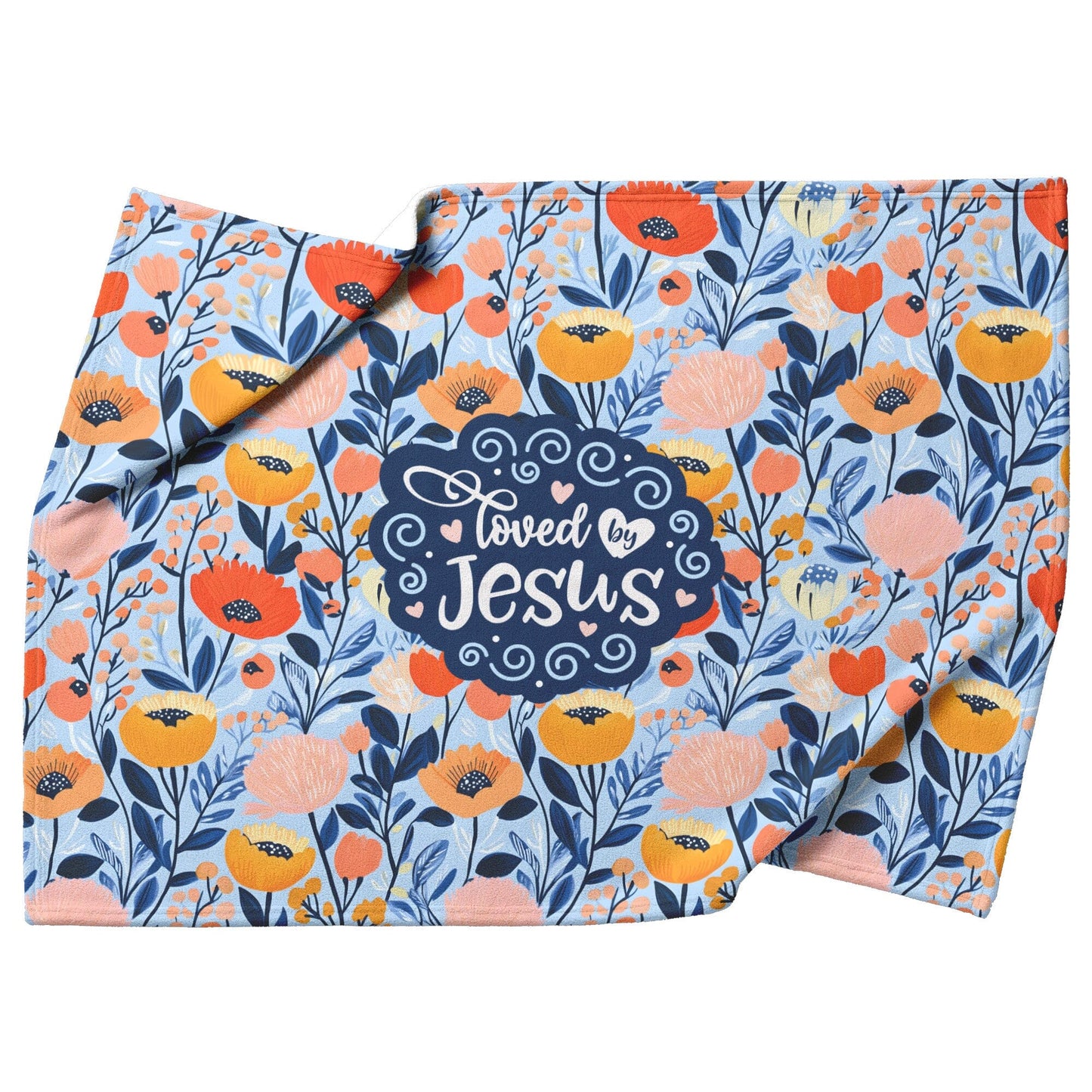 Loved By Jesus Fleece Blankets Blankets teelaunch 