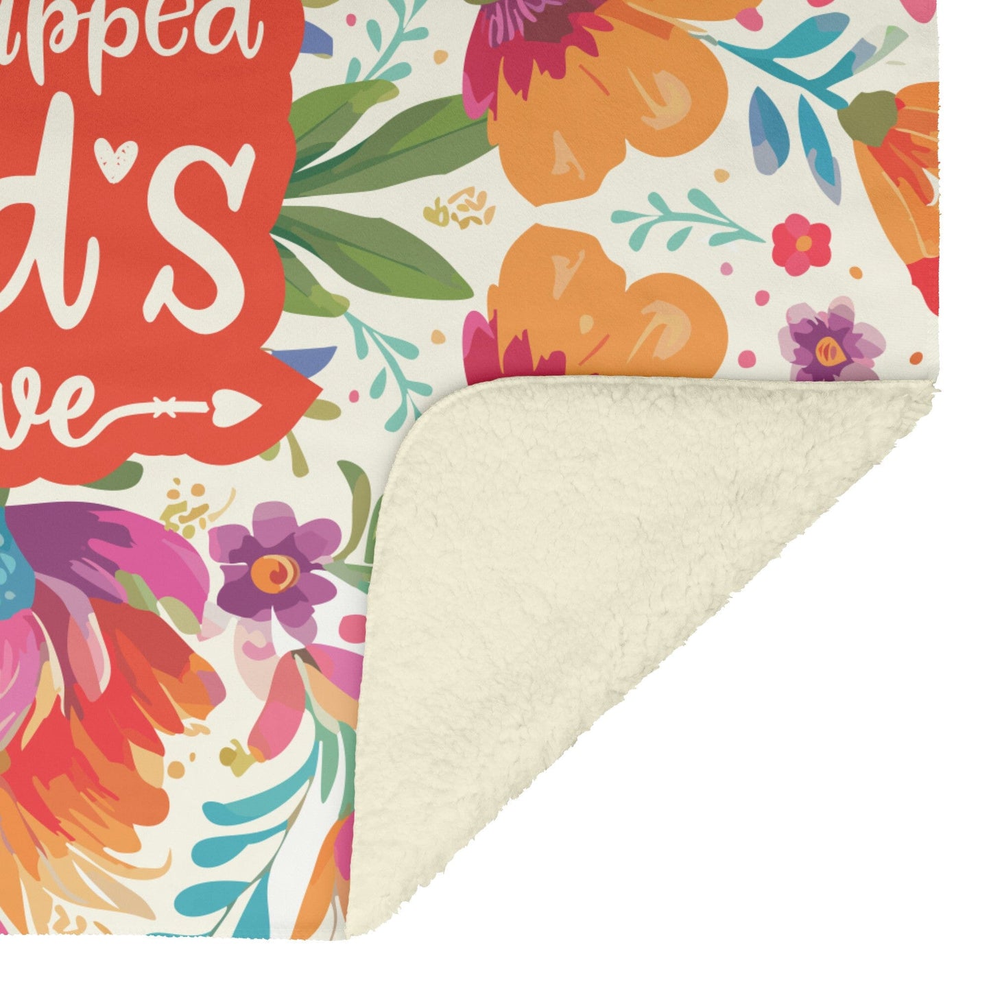 Wrapped In God's Love, Bible Study Blanket, Fleece Blanket Christain Home Decor Blankets teelaunch Sherpa Fleece - 50" x 60" 