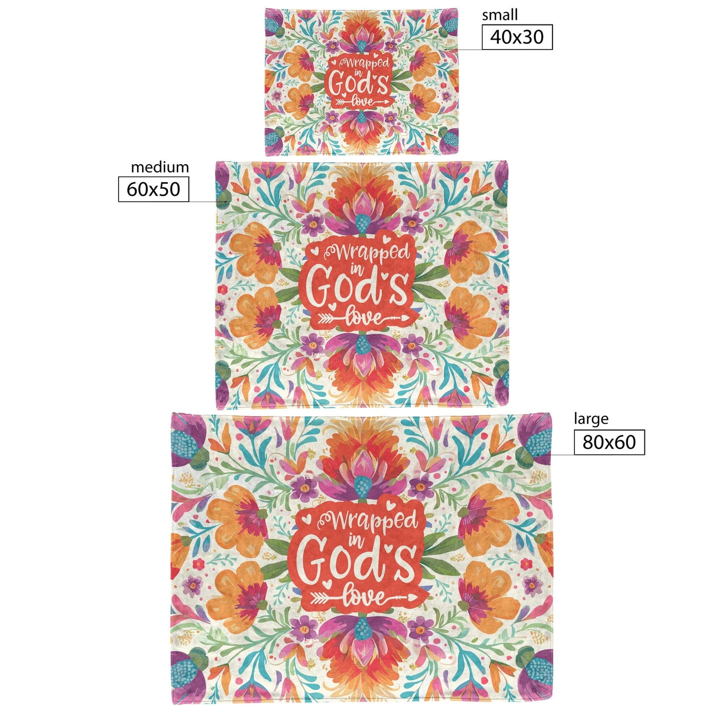 Wrapped In God's Love, Bible Study Blanket, Fleece Blanket Christain Home Decor Blankets teelaunch 
