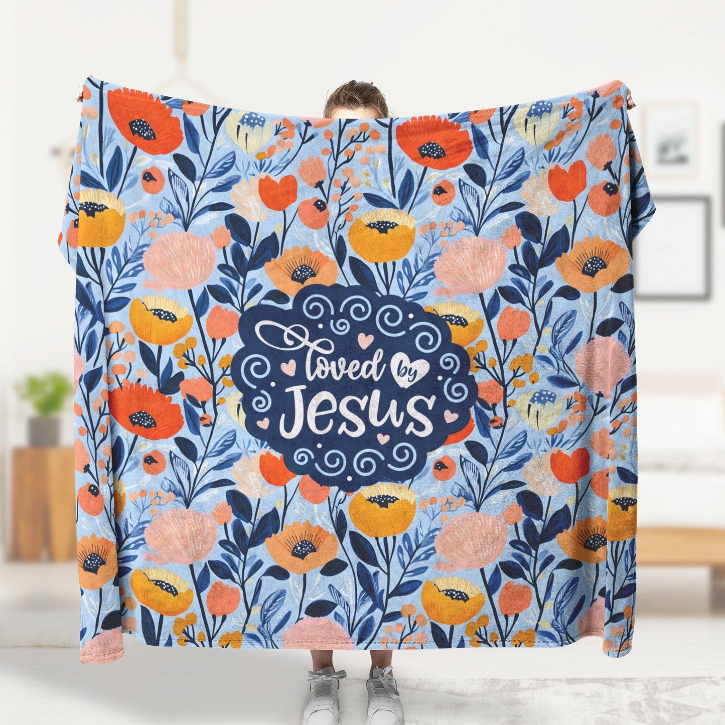 Loved By Jesus Fleece Blankets Blankets teelaunch "50 x 60" Fleece 