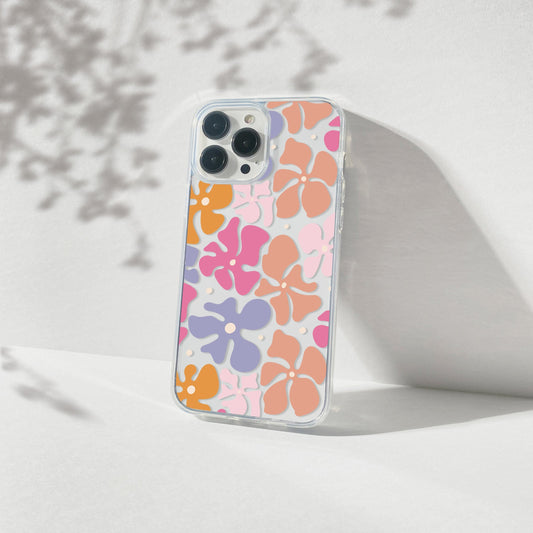 Coconut Girl Clear Phone Cases • Hibiscus Flower Phone Cases fit most iPhone and Samsung Phones Phone Case Printify