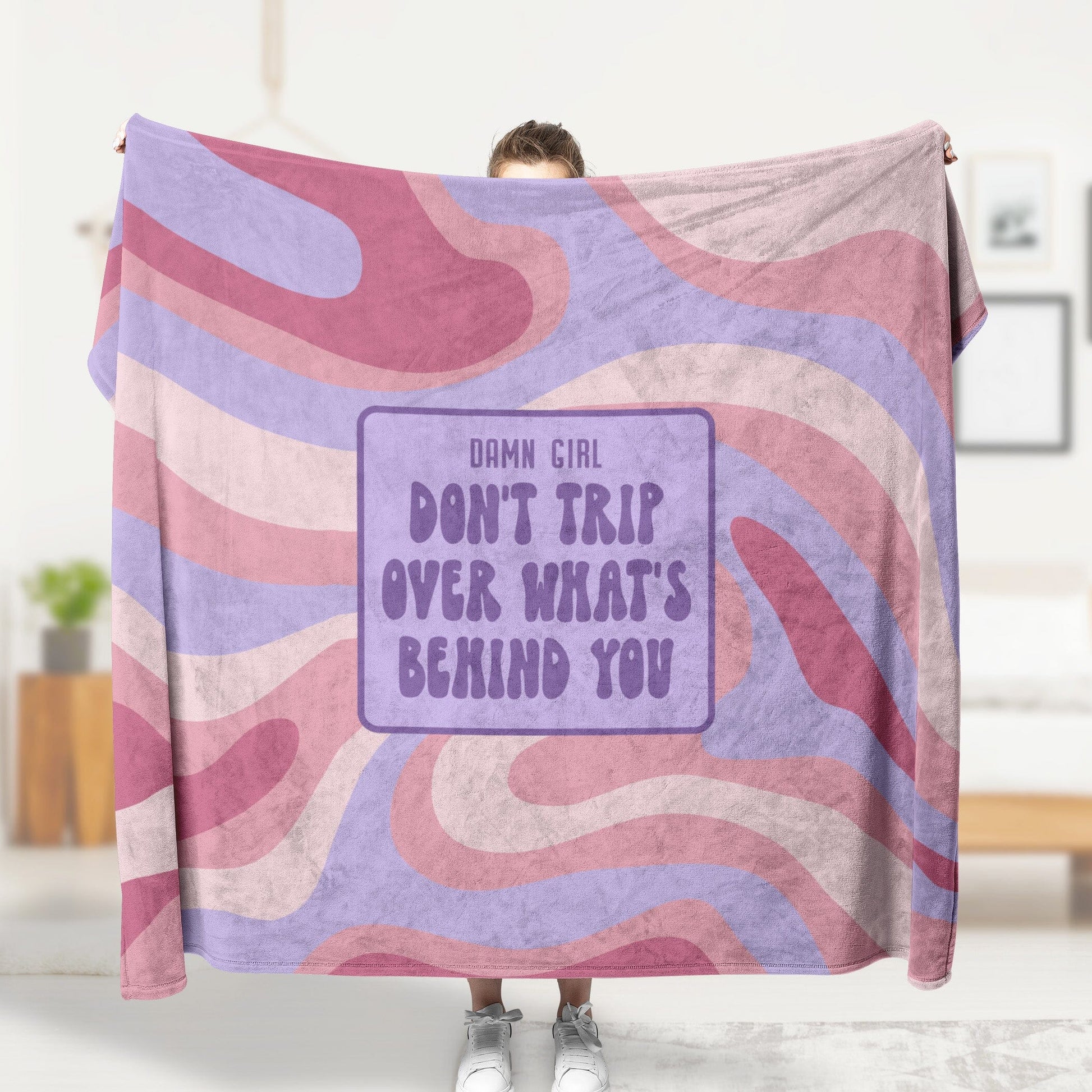 Don't Trip Over What's Behind You, Vintage Coquette Blankets Blankets teelaunch 