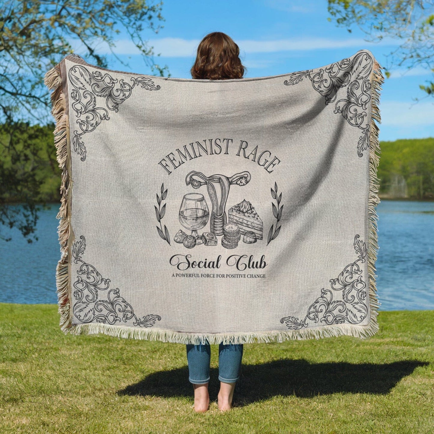 Feminist Rage Social Club Blankets Blankets teelaunch 