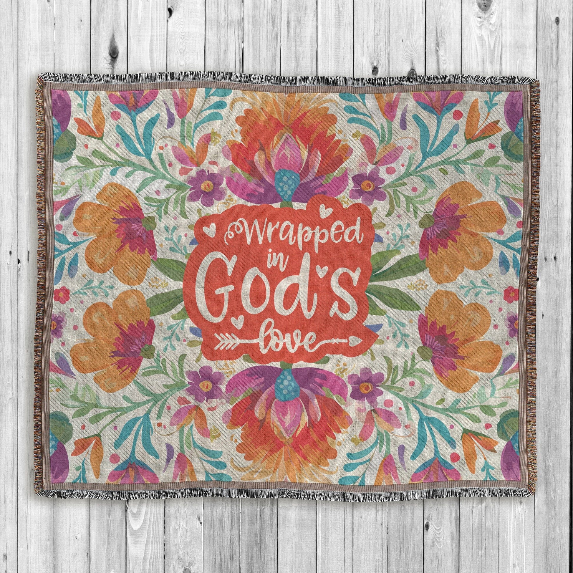 Wrapped In God's Love, Bible Study Blanket, Fleece Blanket Christain Home Decor Blankets teelaunch 