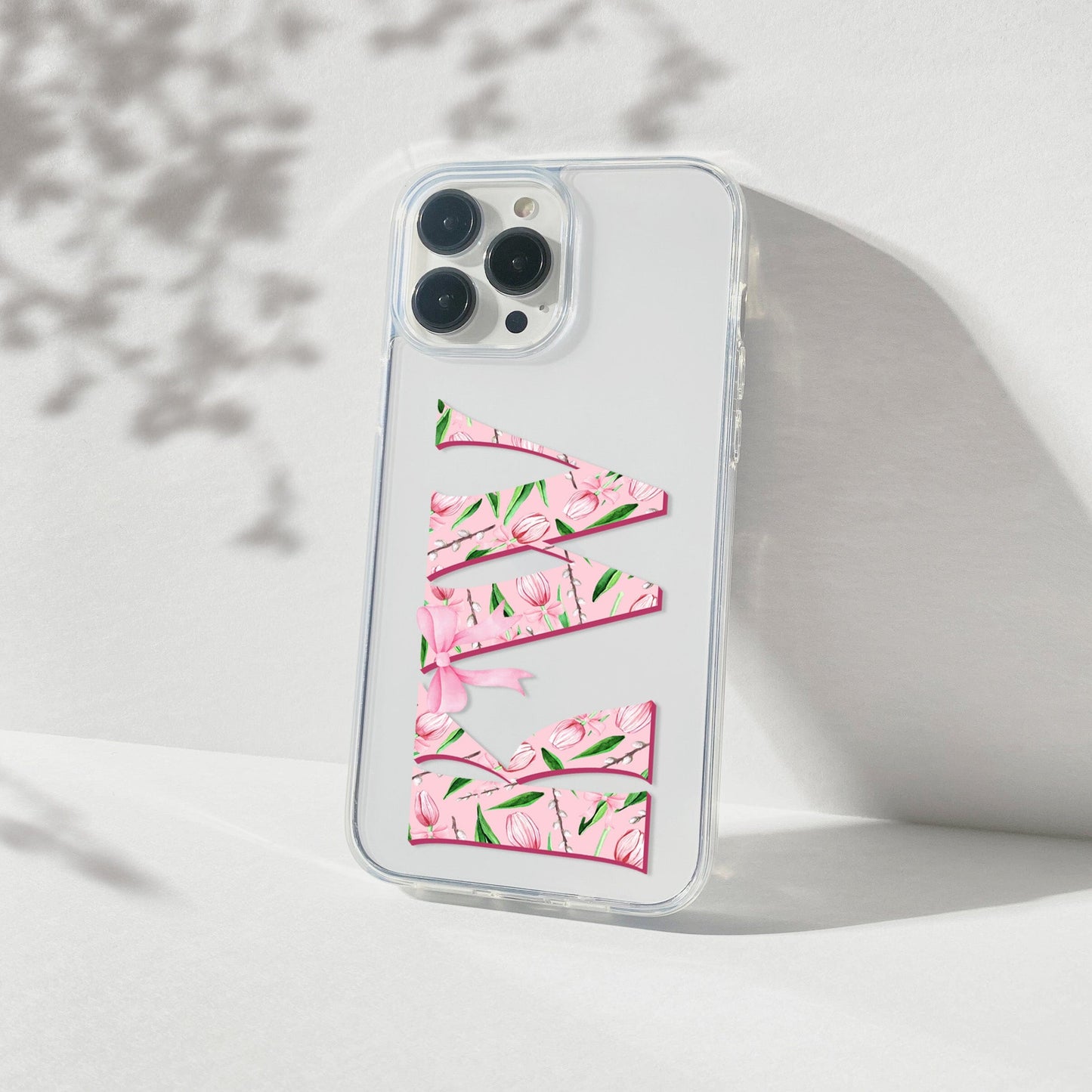 Initials iPhone 16 Pro Case, Clear Phone Cases • Designed to fit Most iPhone and Samsung Phones Phone Case Printify 