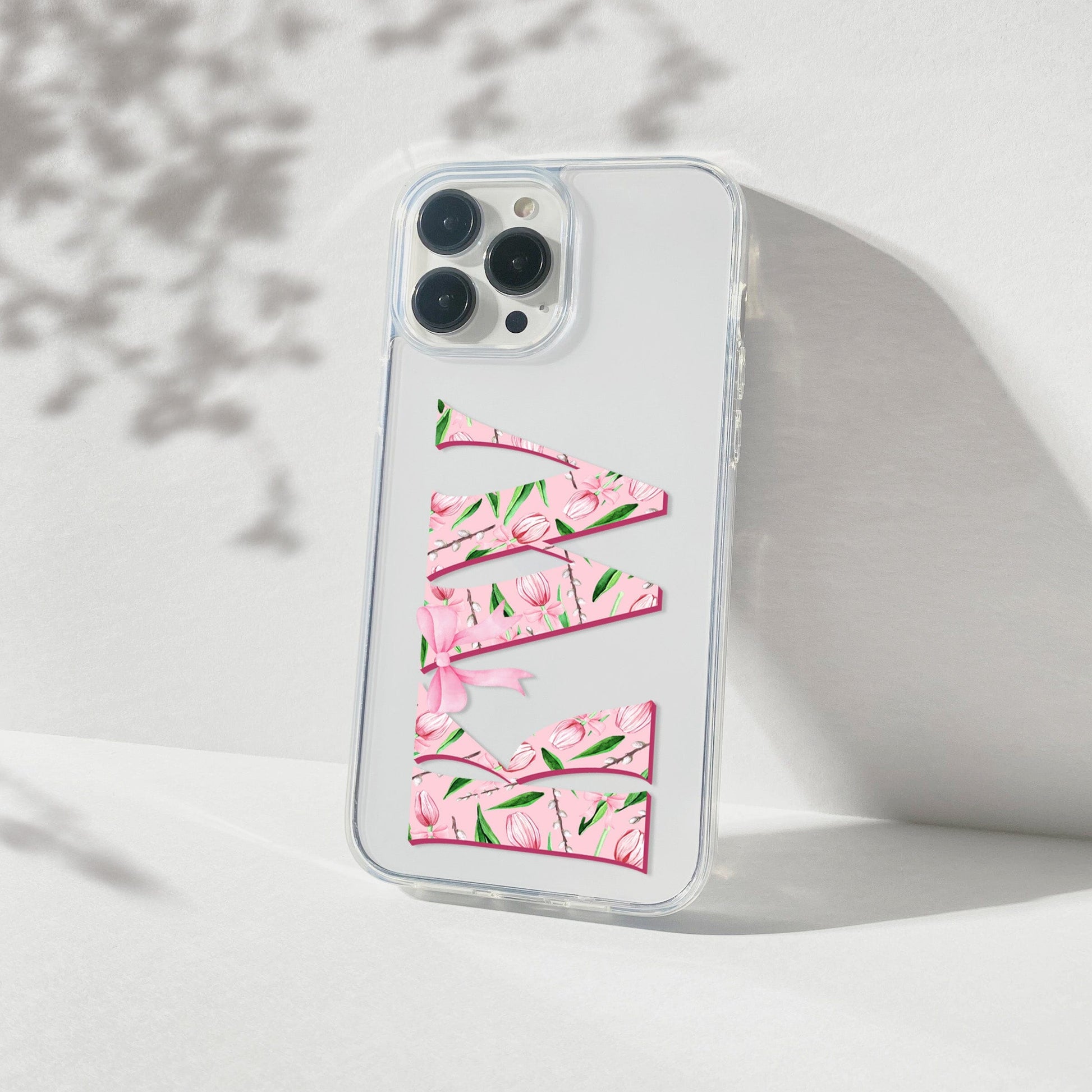 Initials iPhone 16 Pro Case, Clear Phone Cases • Designed to fit Most iPhone and Samsung Phones Phone Case Printify 