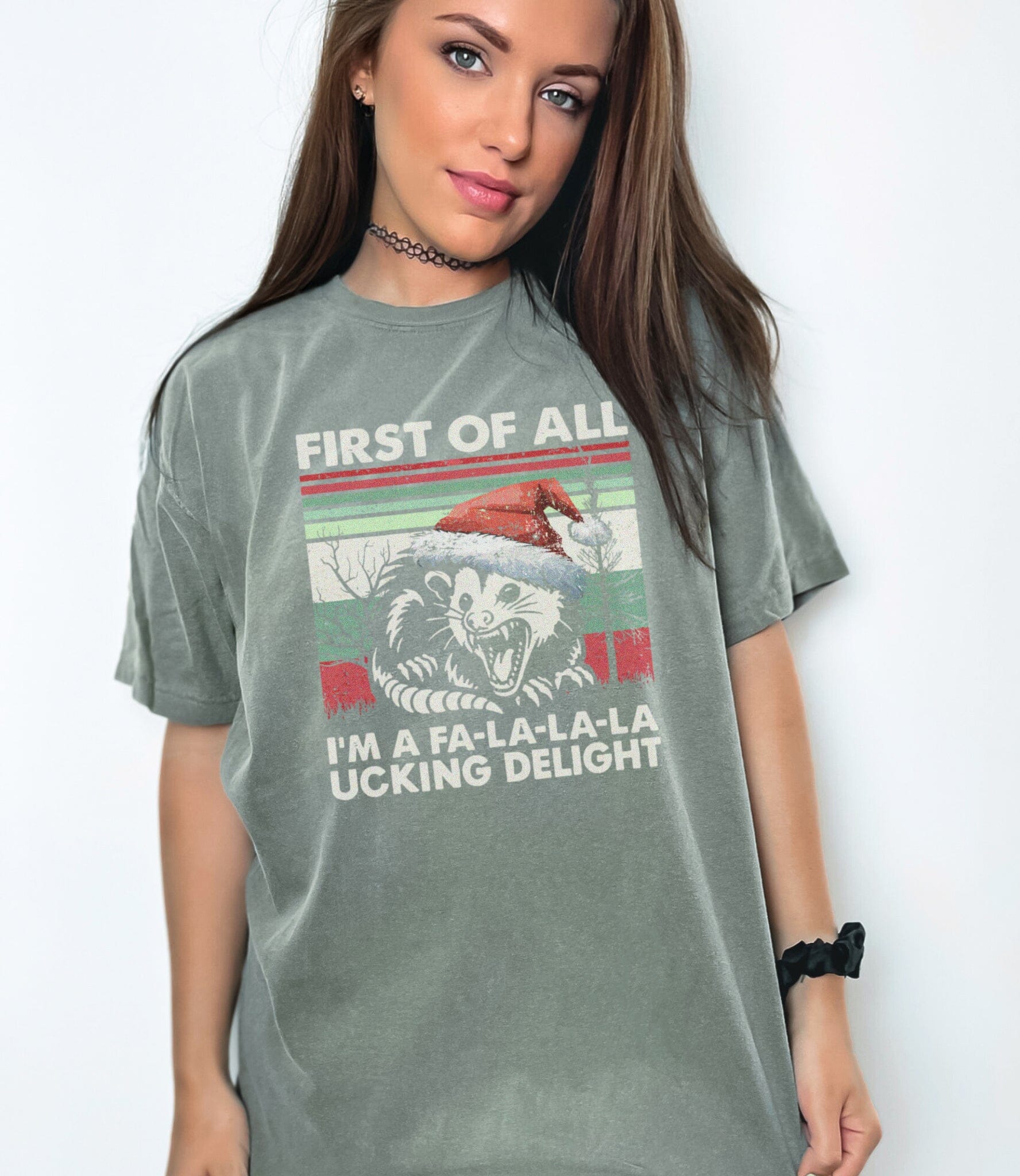 First Of All I'm A Delight Christmas T-shirt, Opossum Shirt T-Shirt Printify 