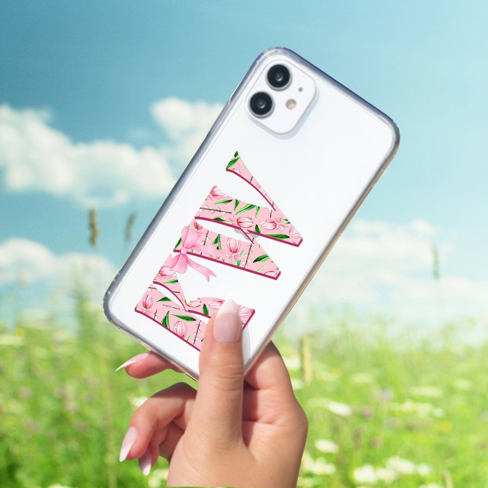 Initials iPhone 16 Pro Case, Clear Phone Cases • Designed to fit Most iPhone and Samsung Phones Phone Case Printify 
