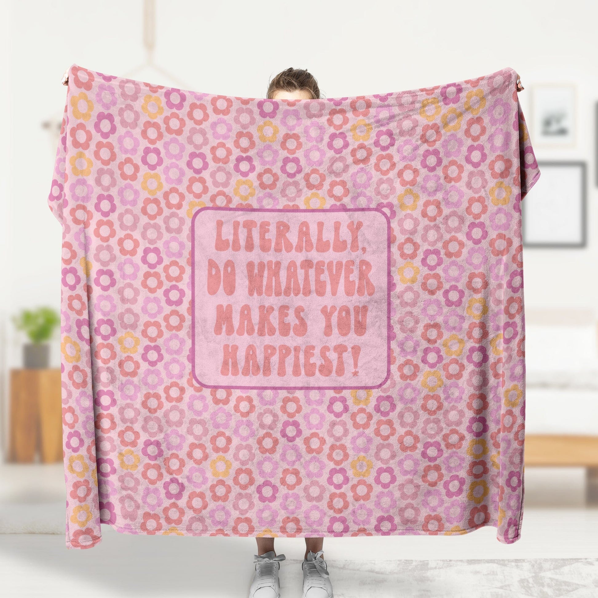 Literally, Do What Makes You Happiest Blankets Blankets teelaunch 30" x 40" Fleece 