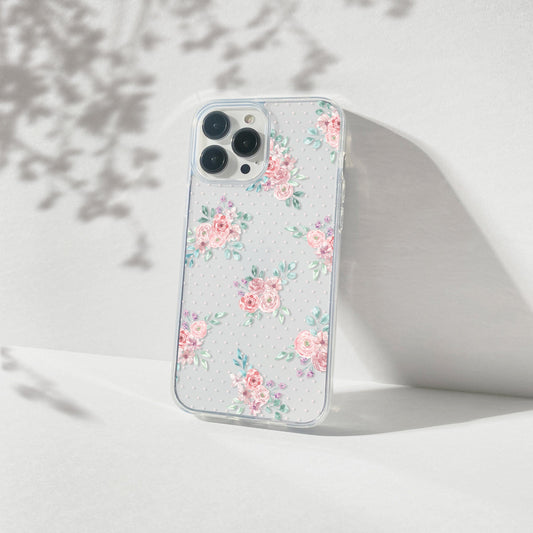 Grandma Core Aesthetic Clear Floral Phone Case • Designed to fit most iPhone and Samsung Phones Phone Case Printify
