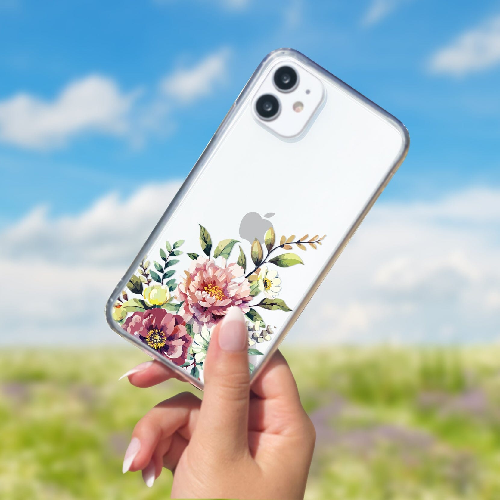 Wedding Flowers Clear Phone Cases • Designed to fit iPhone and Samsung Phones Phone Case Printify 