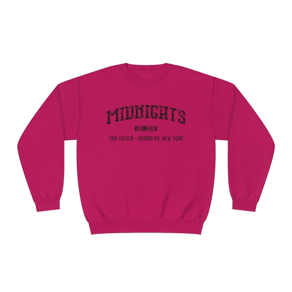 Midnights Crewneck • Sand & Heliconia Sweatshirt Printify Cyber Pink S 