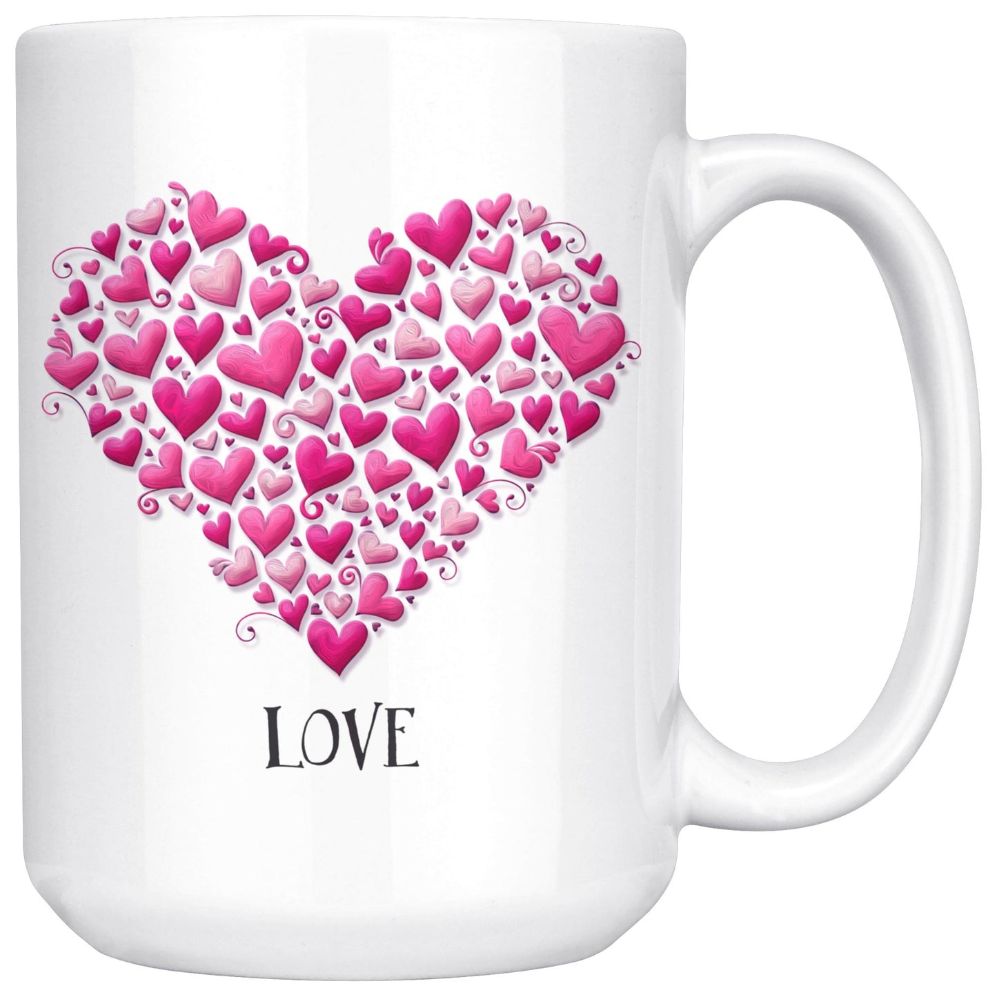 Hearts with Love 15oz. Ceramic Coffee Mug
