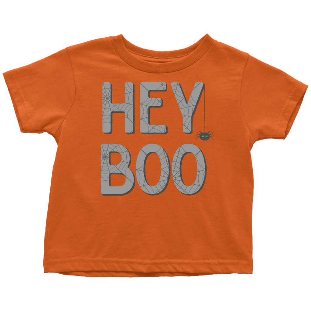 Hey Boo Spider Kids Halloween Tees & Sweatshirts