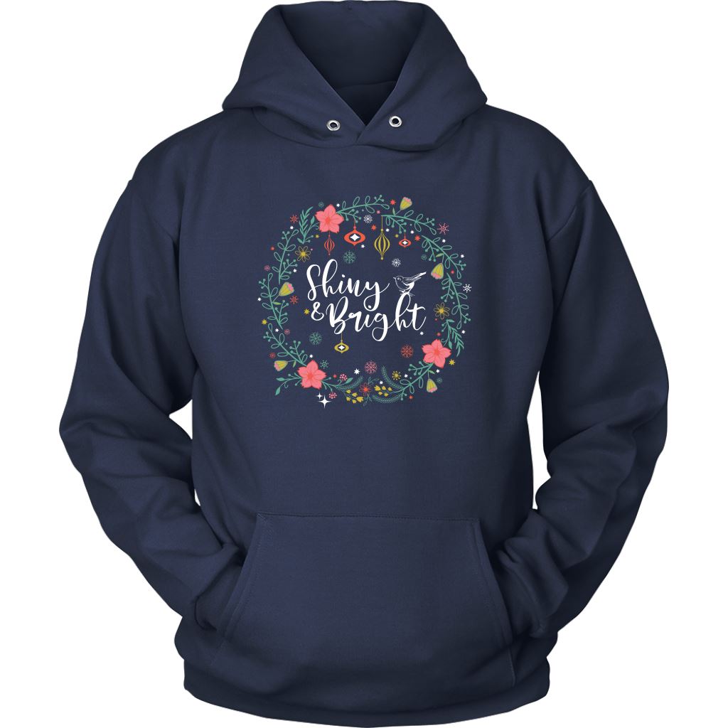 Folklore Shiny and Bright Holiday Cheer Christmas Tees & Sweatshirts • Cottagecore Aesthetic T-shirt teelaunch Hoodie Navy S