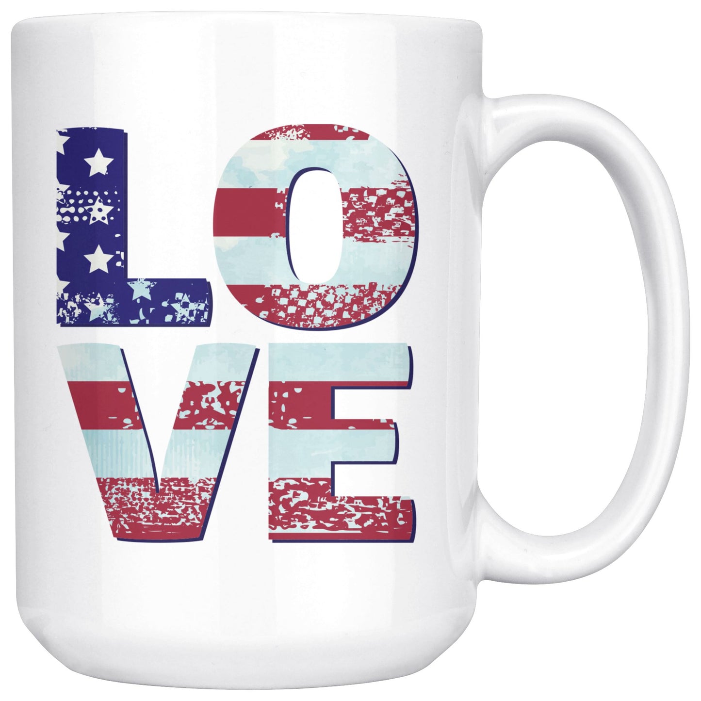 Patriotic Love 15oz. Large Ceramic Mug