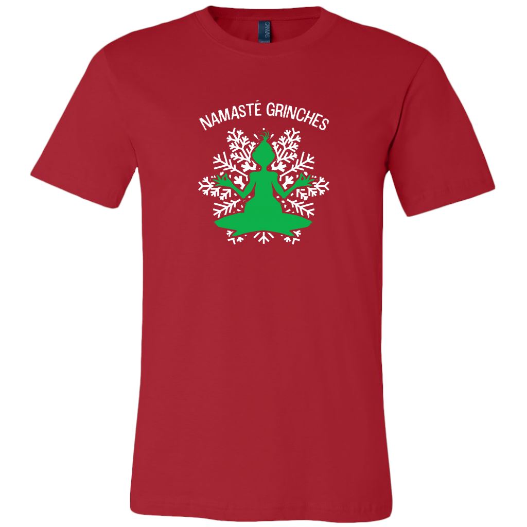 Namaste Grinches • Holiday T-shirt T-shirt teelaunch Unisex Crewneck Red S