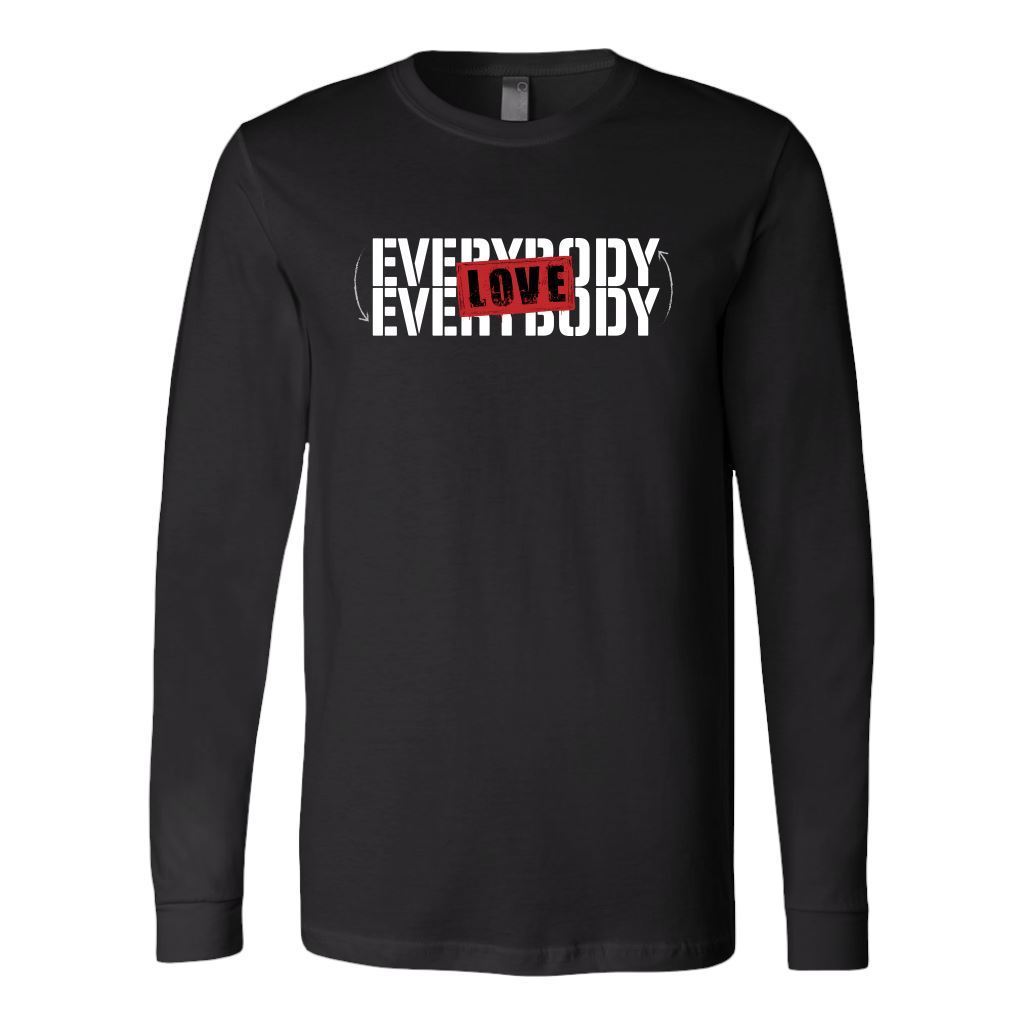 Love Everybody Unisex Tees & Tanks T-shirt teelaunch Long Sleeve Black S