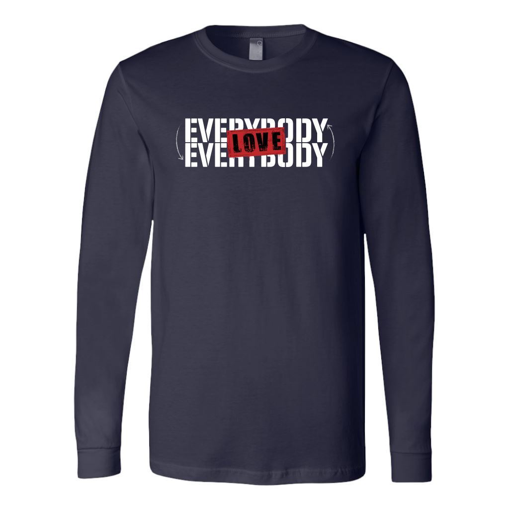 Love Everybody Unisex Tees & Tanks T-shirt teelaunch Long Sleeve Navy S