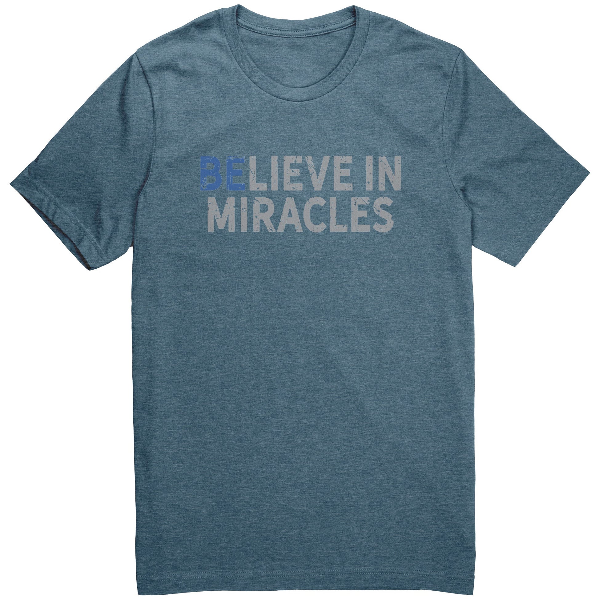 Believe in Miracles • Unisex T-shirt Apparel teelaunch Heather Deep Teal XS 