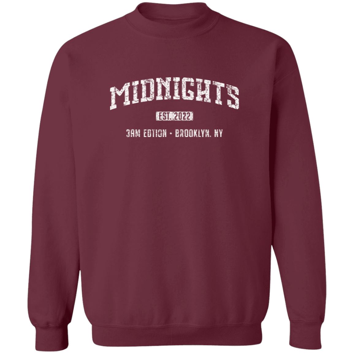 Midnights _Custom Cat Stock Items Sweatshirts CustomCat Maroon S 
