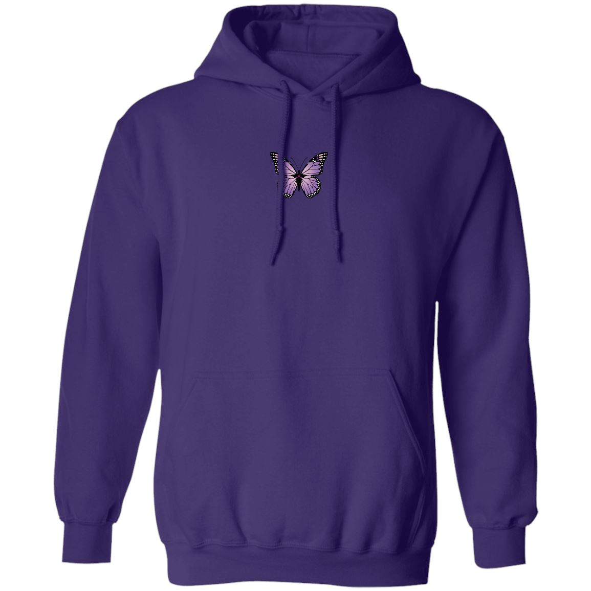 Lavender Butterfly Mental Health Sweatshirt Sweatshirts CustomCat Purple S 