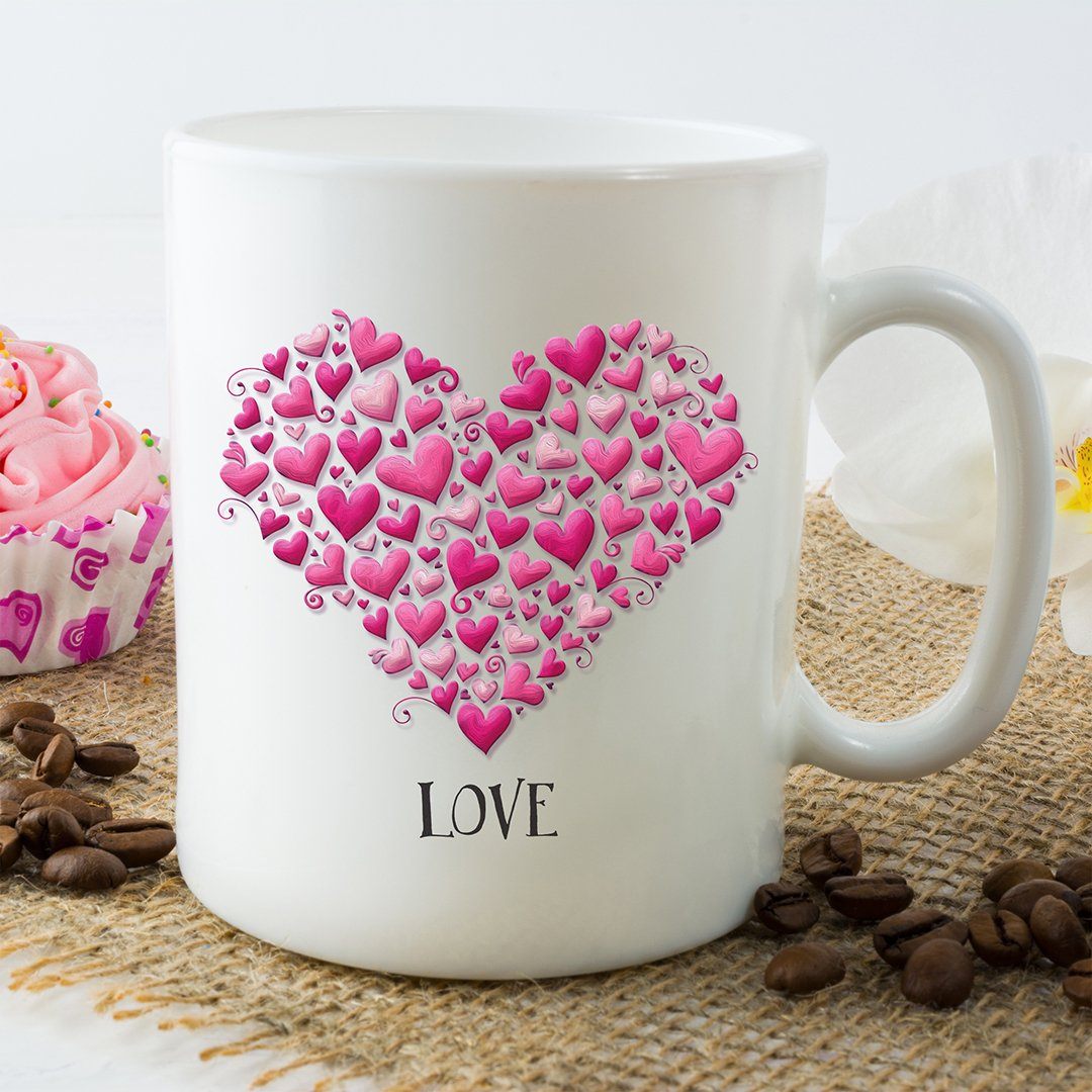Hearts with Love 15oz. Ceramic Coffee Mug