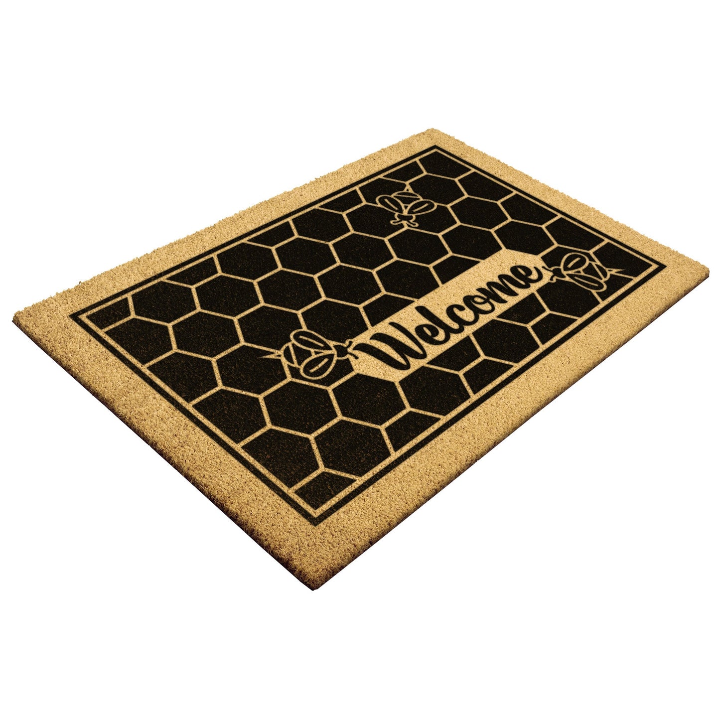 Honey Bee Welcome Mat | Spring Doormat | Hello Summer | Housewarming Gift | Bumble Bee Doormat Home Goods teelaunch 