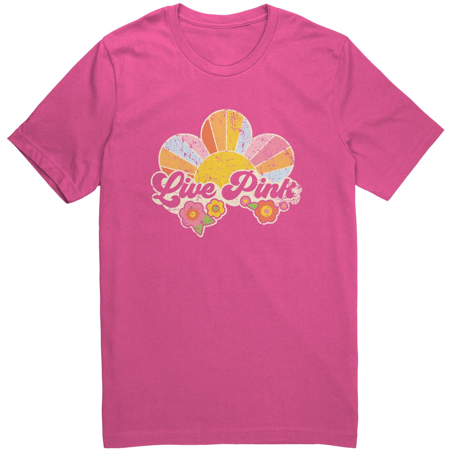 Live Pink Barbiecore Hot Pink Aesthetic T-shirt Apparel teelaunch Charity Pink S 