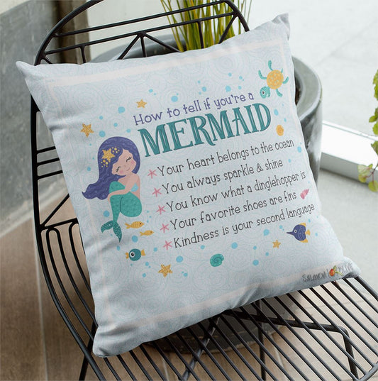 How To Tell If You're A Mermaid Throw Pillows