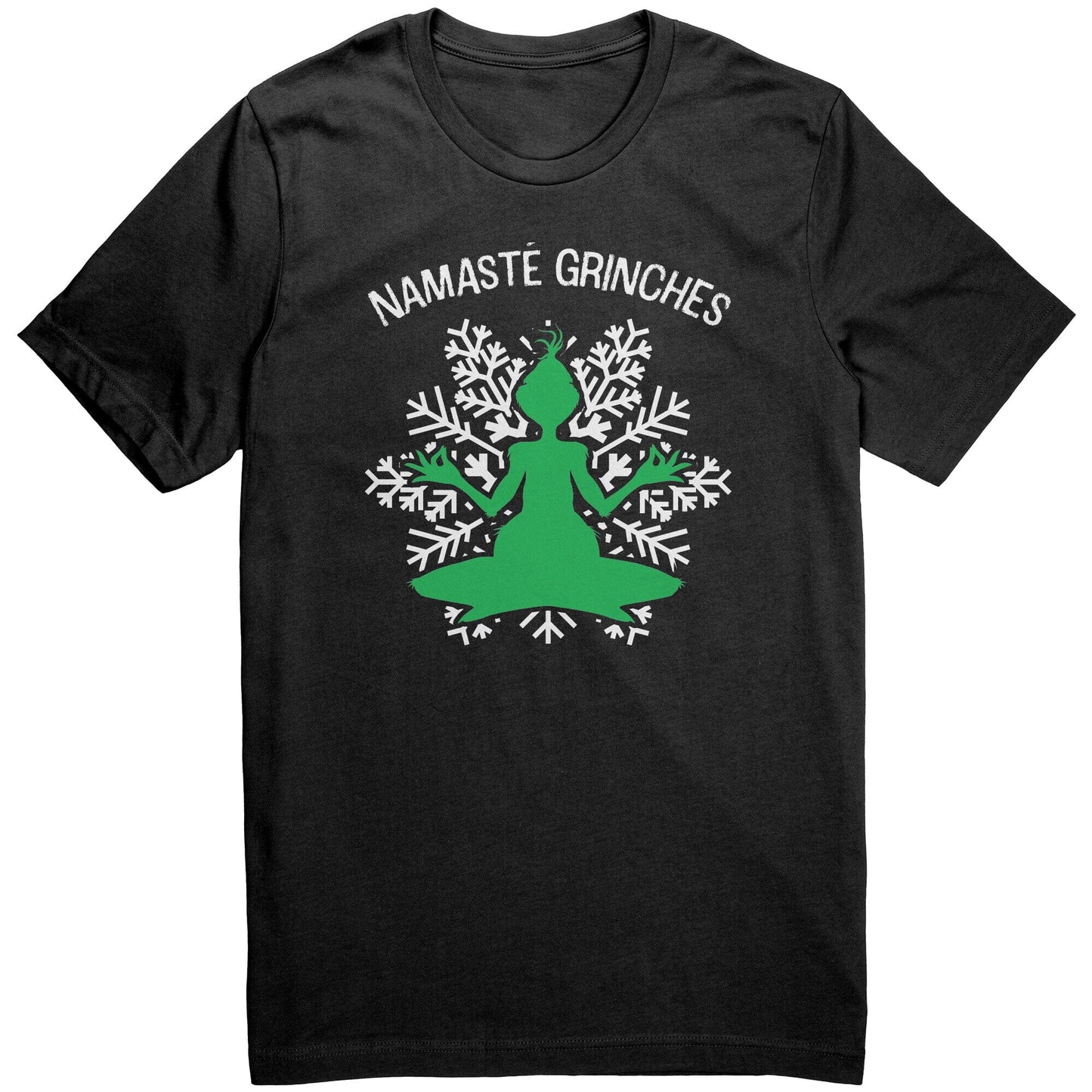 Namaste Grinches Unisex T-shirt Apparel teelaunch Black S 