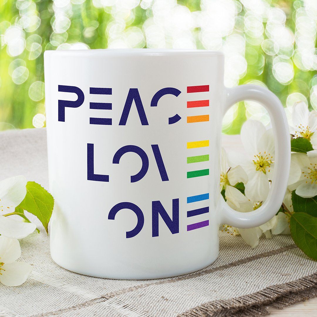 Stronger Together: Peace, Love, One 15oz. Large Coffee Mug
