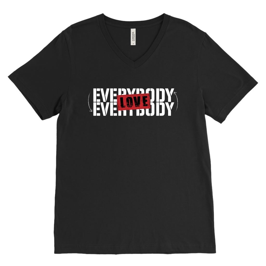 Love Everybody Unisex Tees & Tanks T-shirt teelaunch V-Neck Black S