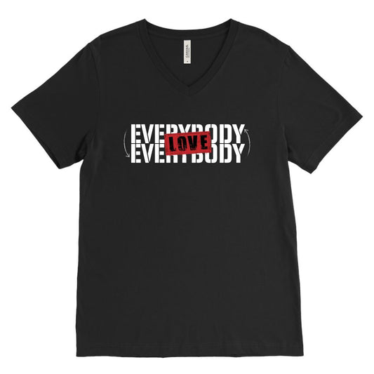 Love Everybody Unisex Tees & Tanks T-shirt teelaunch V-Neck Black S