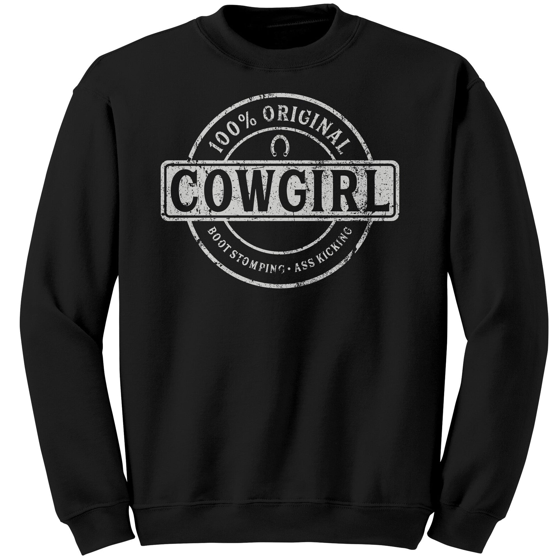 Sassy Cowgirl | Original Cowgirl Crewneck Apparel teelaunch Black S 